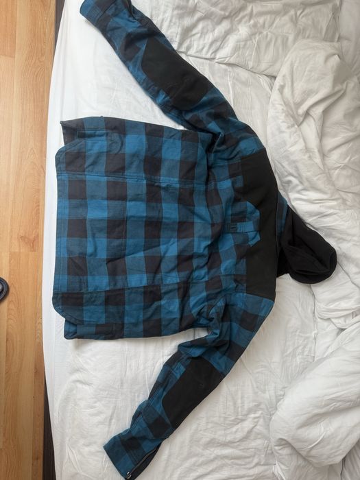 Kurtka macna niebieska krata motocykl quad