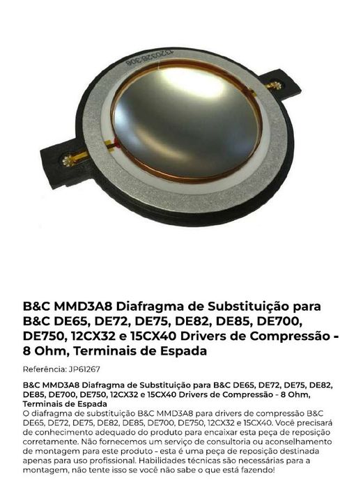Membrana de Tweeter B&C