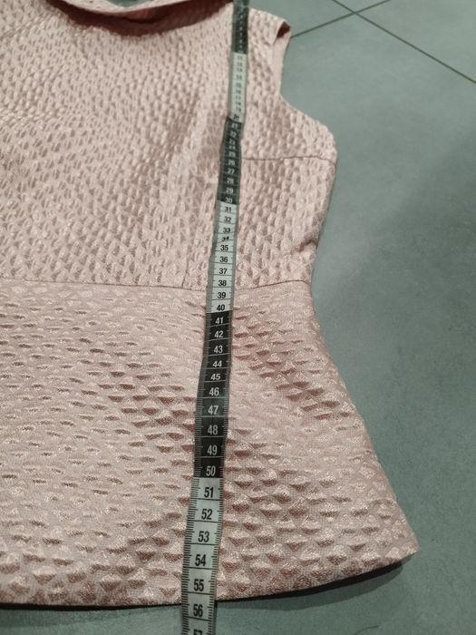 R.34 nowa elegancka bluzeczka bez rękawów suwak kołnierzyk