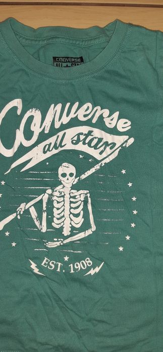 CROCS i CONVERSE r. 116 bluzka  koszulka paka T-shirt robot kościotrup