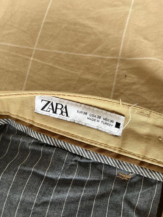 Zara Chino Trouser Slim Fit EUR 38 beżowe chinosy spodnie casual smart office basic