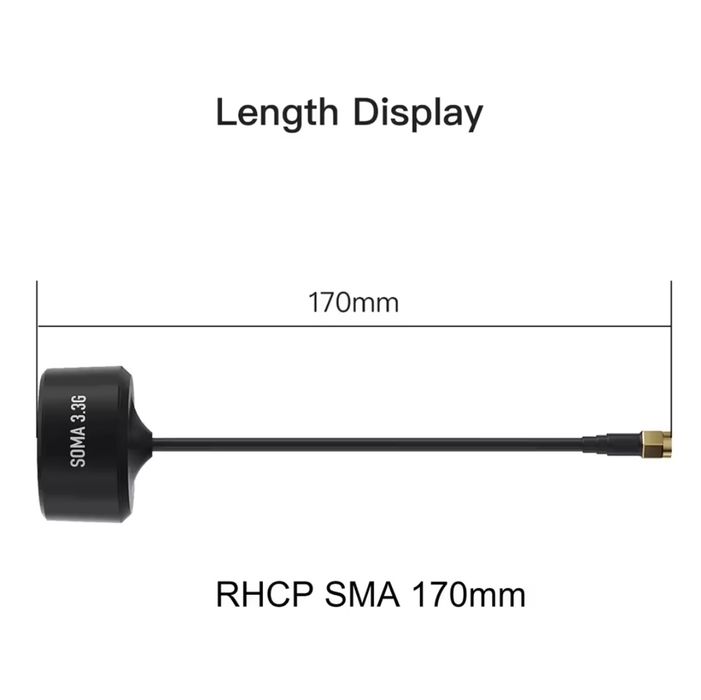 Антена GEPRC Soma 3.3G RHCP FPV, SMA