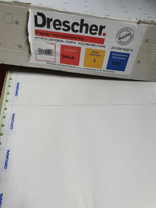 Papier komputerowy Drescher 240/6-3-1200