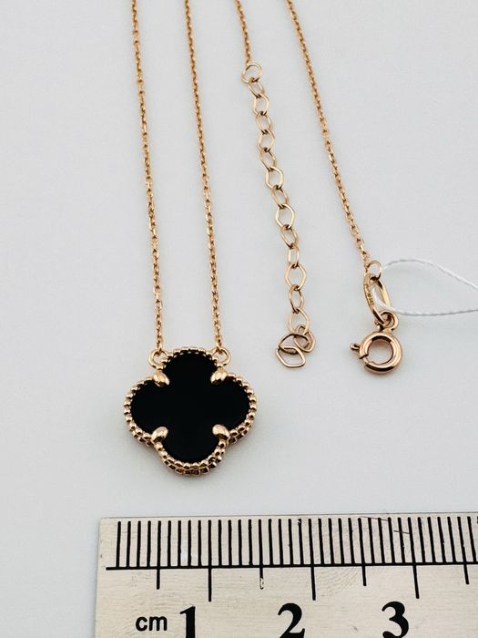 Сережки з оніксом нові - стиль «Van Cleef»