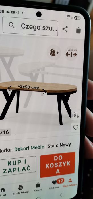 Stół okrągły, kupiony rok temu, brak śladów użytkowania.