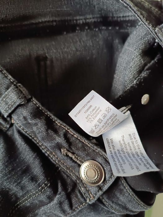 р 14 / 48-50 базові чорні денім джинси штани стрейчеві boot leg