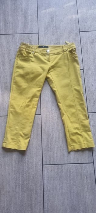 Spodnie marki Elisabetta Franchi kolor żółty rozmiar 42