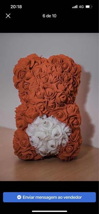 Ursos feitos com rosas