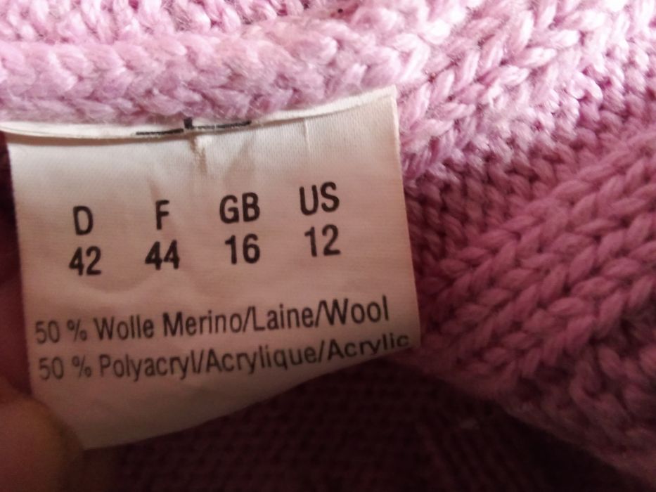 В'язаний джемпер жін. 50-52р напіввовна, пастельно рожевий пудровий