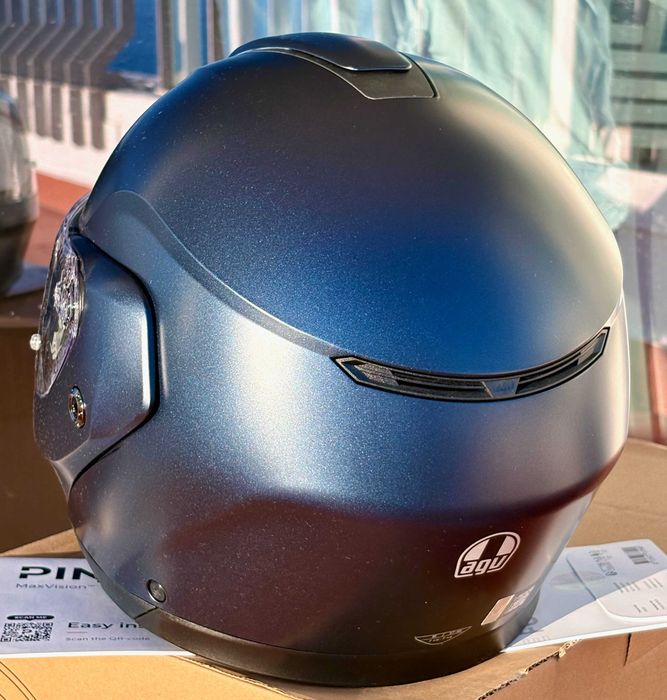 Capacete modular NOVO AGV Streetmodular azul escuro (33% DESCONTO) Tamanho M