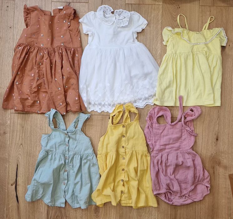 Paka ubranek dla dziewczynki 86-92 63 sztuki