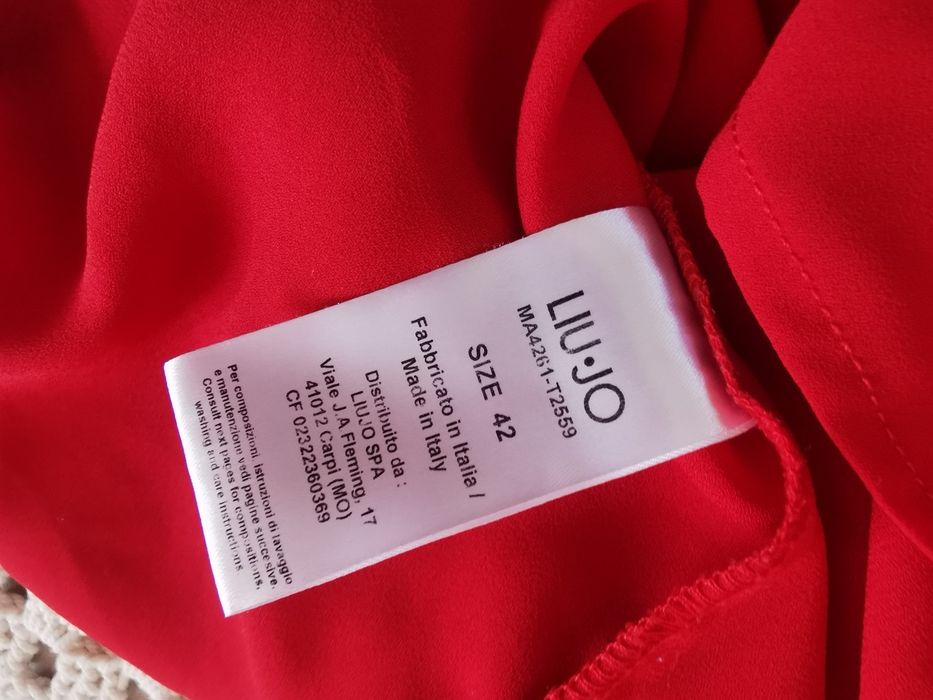 Liu Jo jedwabna sukienka w falbany