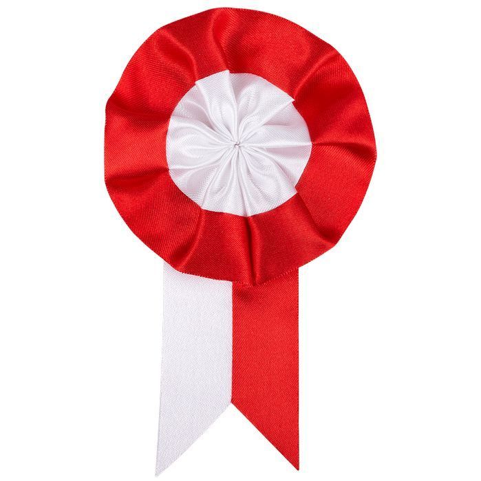 Kotylion Narodowy 80mm x 135mm z szarfą.