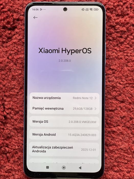 Redmi Note 12 Ice Blue LTE | 128GB | AMOLED 120Hz | Kompletny Zestaw
