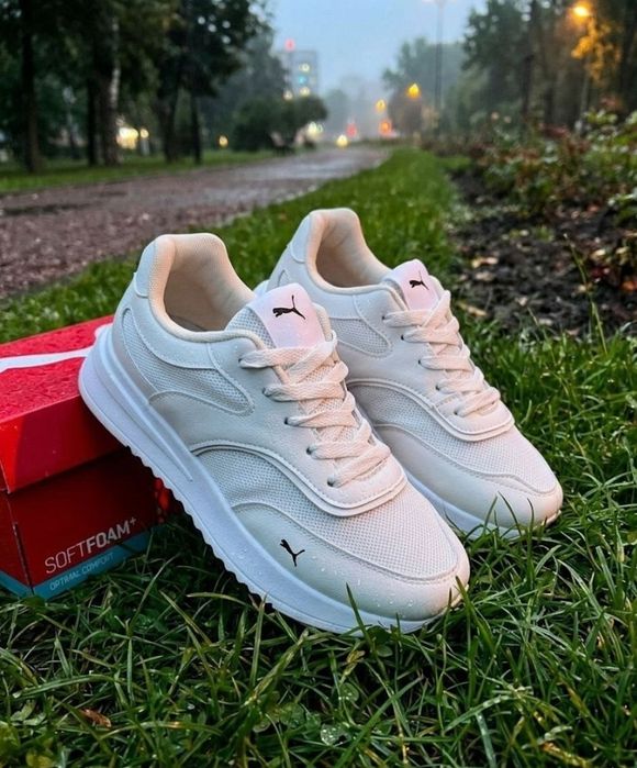 Жіночі кросівки Puma/натуральна шкіра/бежеві кросівки пума