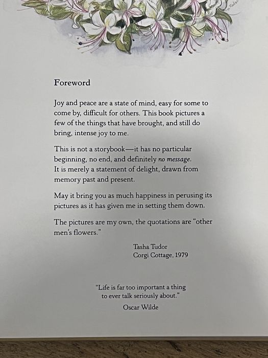 Livro "The Springs of Joy" - Tasha Tudor (Edição 1979)