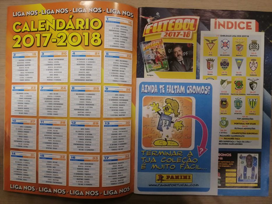 Caderneta Futebol 2017-18 - Panini [Vazia]