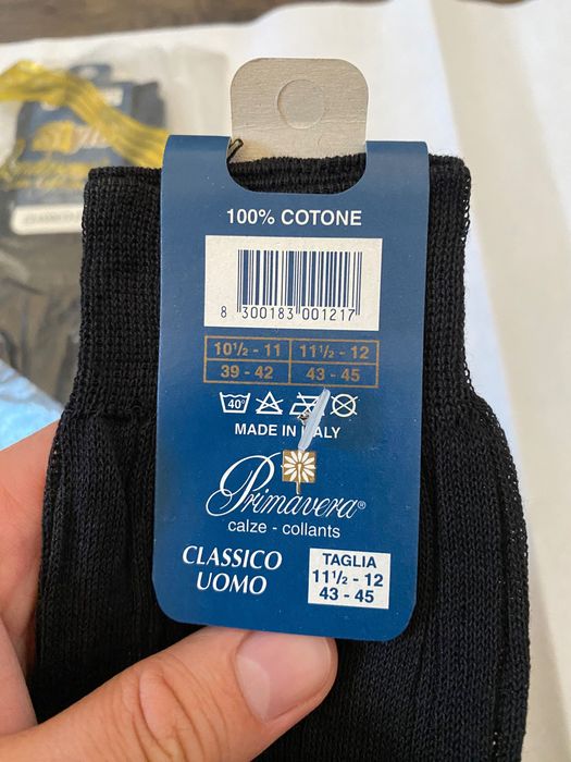 Primavera skarpety Włoskie Filo Scozia 100% cotone, R. 43 - 45