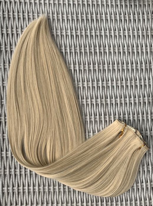 Premium Ultra włosy doczepiane, jasny naturalny blond, 16 klips 372.