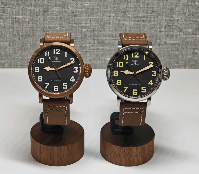 Чоловічий годинник Tandorio Automatic Pilot Sapphire Bronze 100m 46.5m