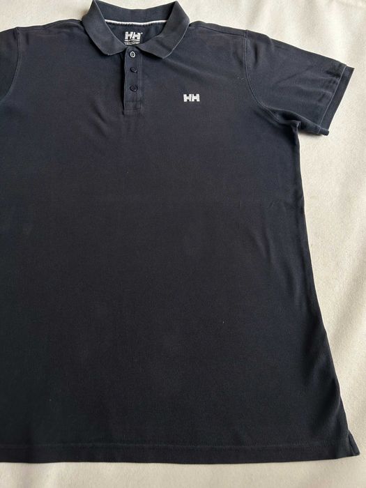 Helly Hansen _ Czarna koszulka polo XL _ 100% bawełna