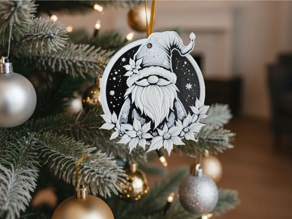 Ozdoby, zawieszki świąteczne. Choinka, bałwanek, mikołaj