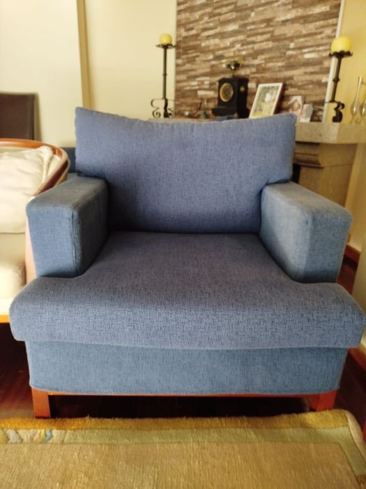 Conjunto sofá e poltron