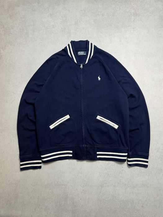 Хлопковая олимпийка Polo Ralph Lauren мужская винтажная зип кофта