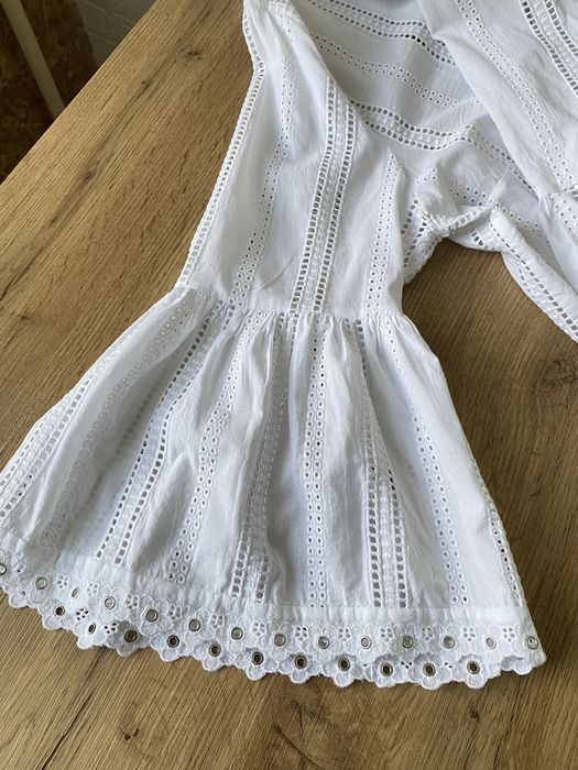 Белая блузка. Белая блузка из прошвы. Белая блузка хлопок.