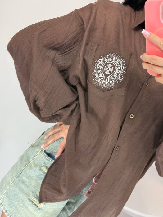 Сорочка рубашка марльовка chrome hearts‼️‼️‼️‼️‼️розпродаж