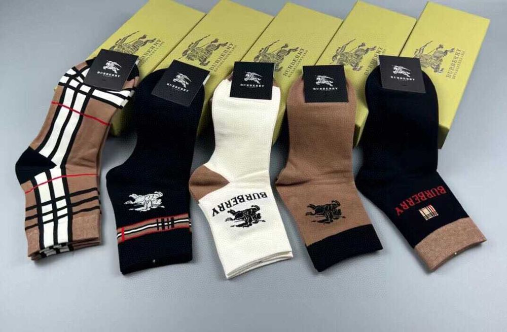 Meias Burberry para homem [5 pares] Algodão puro
