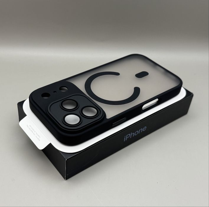 Матовый чехол iPhone 17 Pro Blue MagSafe, 17 Pro Black, Orange, Silver