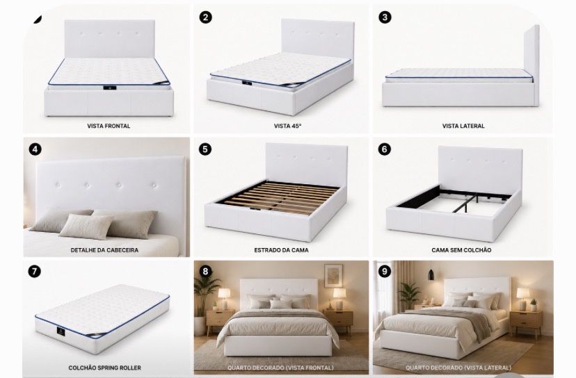 Cama de casal nova + o colchão