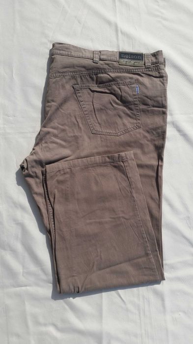 Duże męskie spodnie Neison jasny brąz (obwód 146cm)