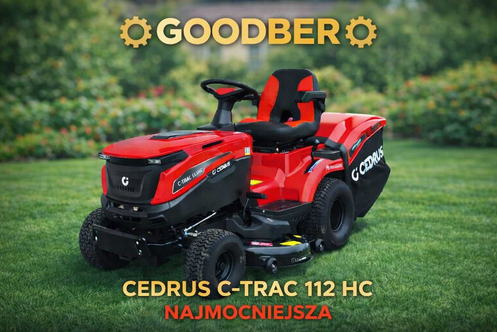 Kosiarka Traktorek Cedrus 112 HC nowa, gwarancja, oś żeliwna największa najmocniejsza V 20 km kosz komfort siedzenie ciągniczek traktor