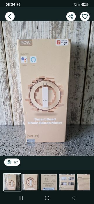 Inteligentny silnik do rolet MOES Smart, nowy