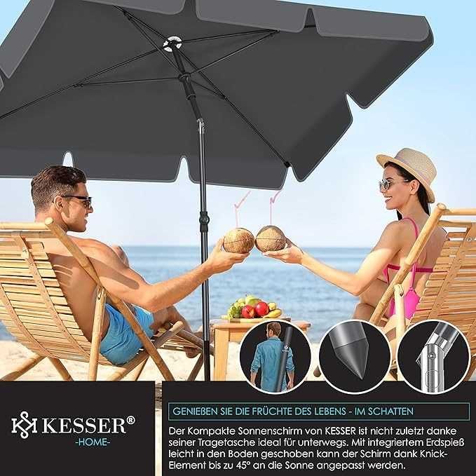 Nowy parasol prostokątny KESSER / patio / ogrodowy / 250x125 !4260!