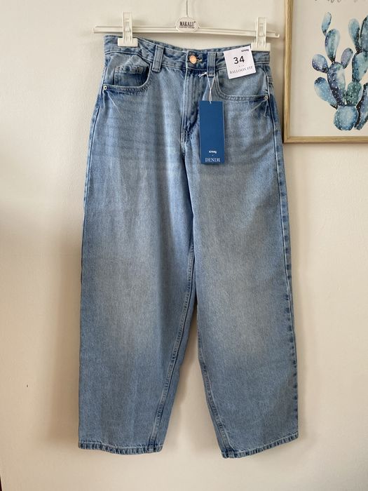 Spodnie jeansy Sinsay balloon fit 34
