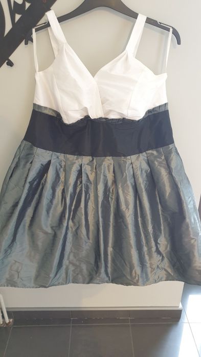 Elegancka sukienka z tafty. Sukienka koktajlowa rozmiar 48 plus size