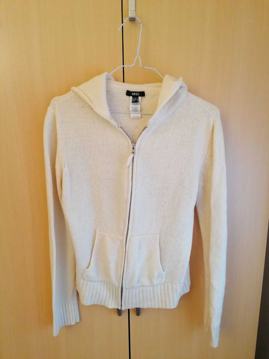 Casaco de lã branco - Mango