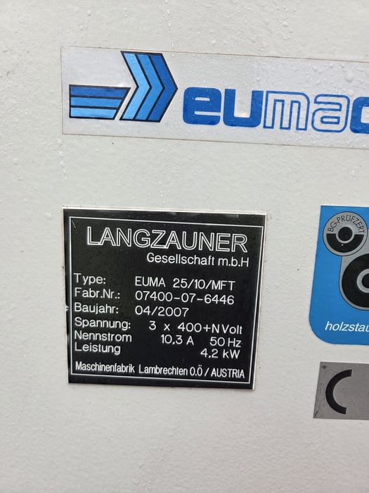 Szlifierka długotaśmowa LANGZAUNER EUMA 25/10MFT