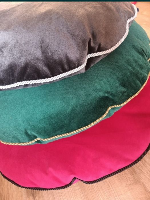 Legowisko dla psa kota eleganckie okrągłe poducha