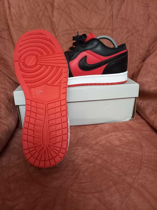 Акція кросівки чоловічі шкіряні Nike ( Найк) Air (Аір) червоно-чорні