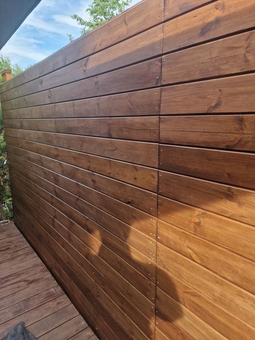 Ogrodzenie tarasowe płot z desek