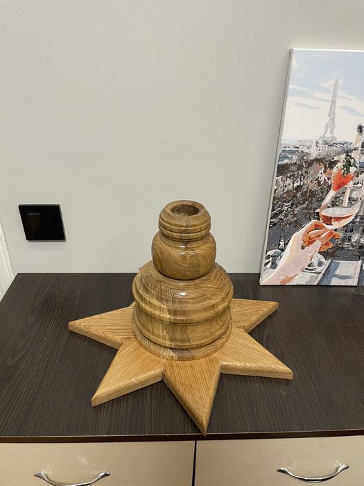 Підставка під новорічну ялинку з дуба ручна робота, подставка под ёлку