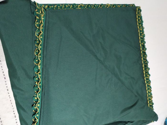 Natal - Toalha para mesa com debrum de cor "verde garrafa"