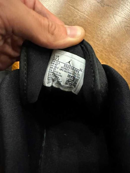 Buty Nike Air Jordan 1 Low Black Leather Sneakers 47