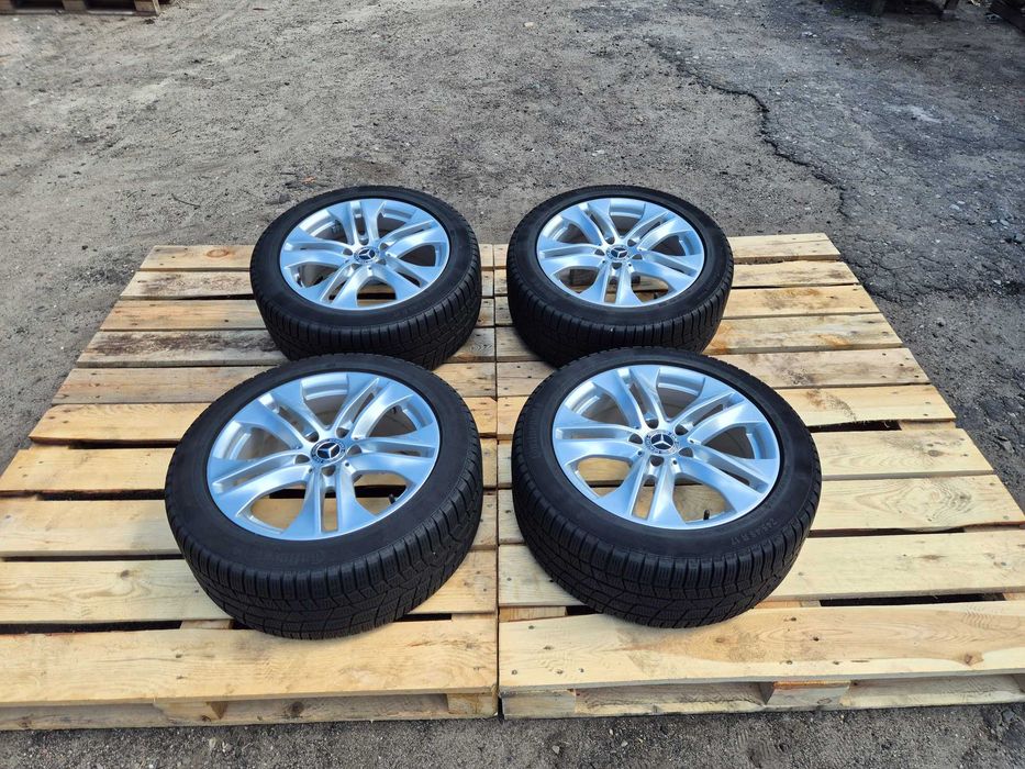 Komplet Koła Felgi 17" Cali ZIMA! MERCEDES 5x112 ET48 8J E W212 W207 Oryginał 66.6mm