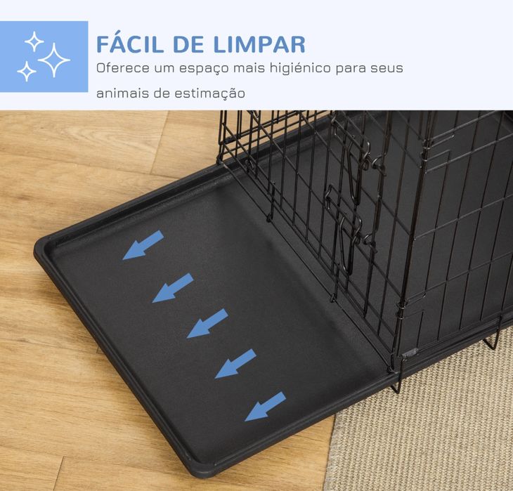 LOJA!! Dog Crate jaula com 2 portas - PORTES GRÁTIS!!