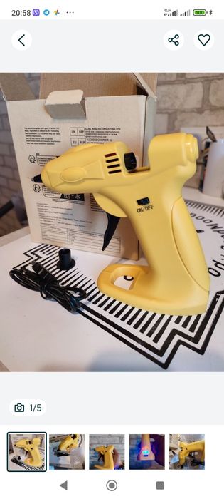 Бездротовий клей-пістолет на акумуляторі